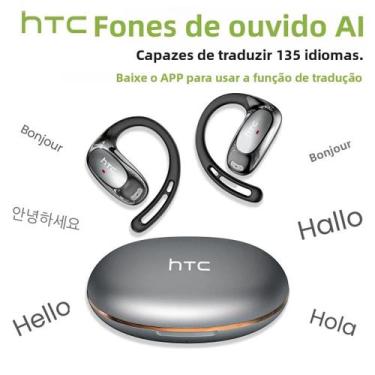 Imagem de Fones De Ouvido Ultra-leves Bluetooth V6.0 Com Tradução Por IA HTC NE3