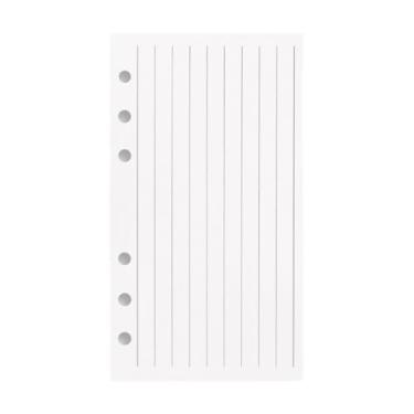 Imagem de MERIGLARE Recarga de papel A6 com 6 furos, recargas de folhas soltas, inserções de diário para agendas pessoais, diários, pasta classe A6, Linha Vertical