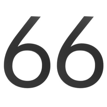 Imagem de PATIKIL Números de casa, 2 peças 10 cm autoadesivo acrílico moderno número de casa para endereço externo caixa de correio porta fazenda casa escritório apartamentos quarto de hotel, preto (6)