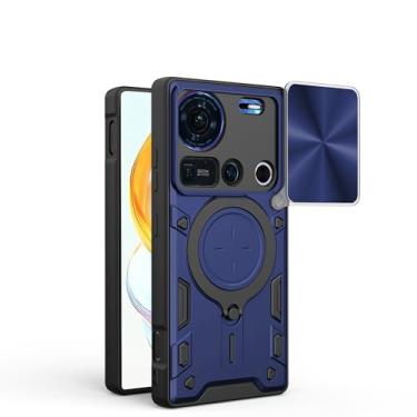 Imagem de Elubugod Capa compatível com ZTE Nubia Z70 Ultra, com capa de lente de câmera deslizante compatível com ZTE Nubia Z70 Ultra NX733J NX736J capa protetora para celular azul