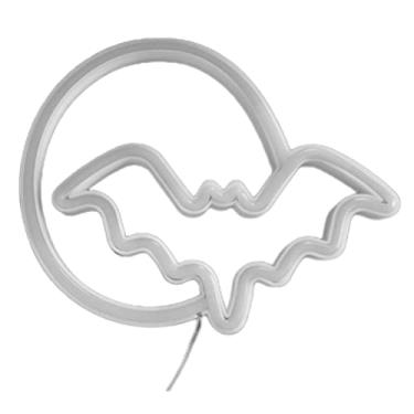 Imagem de Aqur2020 Halloween Neon Sign Moon Bat LED Neon Light Decorações Halloween Neon Lights USB Alimentado por Bateria para Wall Decor Room Bar Party (2)