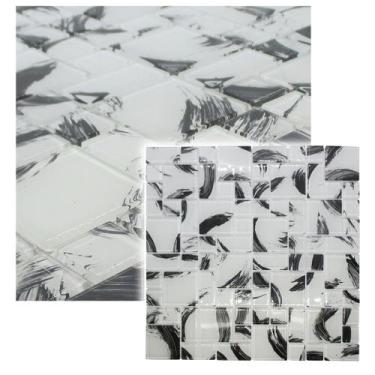 Imagem de Pastilha de Vidro Cristal Monet Branca Para Cozinha 30x30cm La Bella G