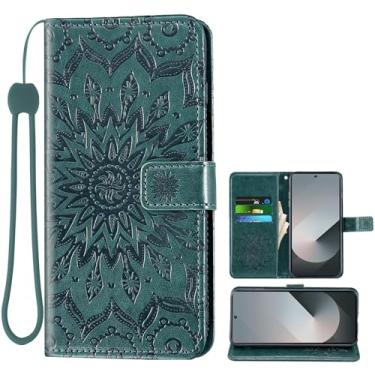 Imagem de Asuwish Capa de telefone para Samsung Galaxy Z Fold 6 TYHQB EUA verde escuro