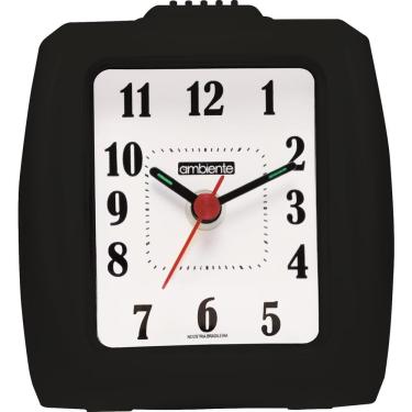 Imagem de Despertador Quartz Ambiente Ref: 1600-034 Preto Retangular