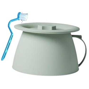 Imagem de Kokiya Bacia de cuspideira doméstica espessada, mictório noturno para idosos, vaso sanitário multiuso para quarto interno, crianças, homens e mulheres, Verde