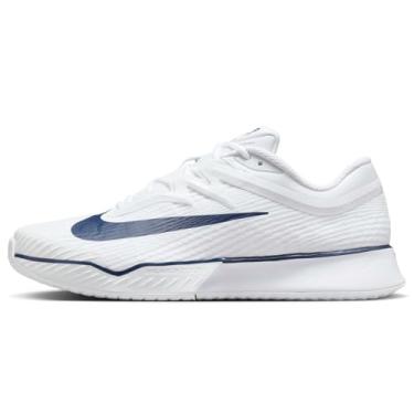 Imagem de Nike Zoom Vapor Pro 3 Premium HC WIMB Tênis masculino de quadra rígida (HJ6771-100, branco/azul marinho meia-noite/azul marinho), Branco/Azul Marinho Meia-Noite/Azul-marinho, 45