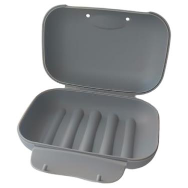 Imagem de Vonpri Estojo De Sabonete Para Viagem, Suporte Saboneteira, Recipiente, Caixa Chuveiro, Banheiro, Viagens Ao Ar Livre, Academia, Acampamento, Escola (Sem Bolsa, Cinza)