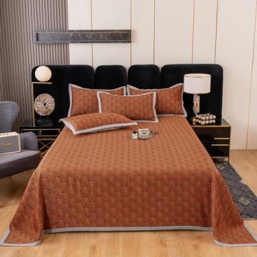 Imagem de Conjunto de lençol e fronha de cama king size, confortável e respirável, lavável na máquina com borda larga (B, 250 x 250 cm) (A 250 x 250 cm) (A 250 x 250 cm)