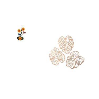 Imagem de Fenteer Suporte de Papel Toalha com Folhas de Palmeira, Dispensador Antiderrapante, Suporte Vertical para Lenços de Papel, Decoração de Parede de Madeira, Orn