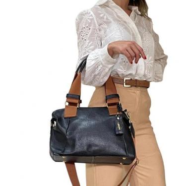 Imagem de Bolsa Grande De Couro Legitimo Social Sofisticada Grife Marca Lirom, P