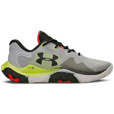 Imagem de Tênis de Basquete Masculino Under Armour Buzzer, Cinza, 45