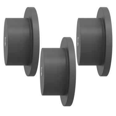 Imagem de Kit 03 Pinos Suporte de Parede Madeira Preto Redondo Espelho Bolsa Cabide Decoração - Lyam Decor