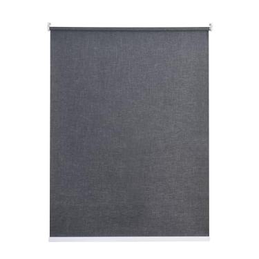 Imagem de Persiana Blackout Linho Cinza Escuro 160x160cm Evolux