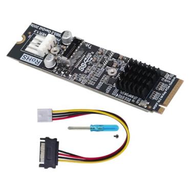 Imagem de CY Tomada de painel frontal USB 3.1 tipo E de 20 Gbps para NVME NGFF M-Key Express Card Adapter ASM3242 Chipset para placa-mãe