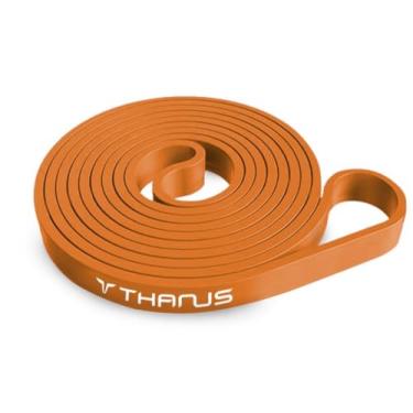 Imagem de Super Band Média - faixa elástica extensor cross training Laranja - 1050 mm (comp.) x 5mm (espessura) x 21mm (larg.) - Elastico para exercicio fisioterapia