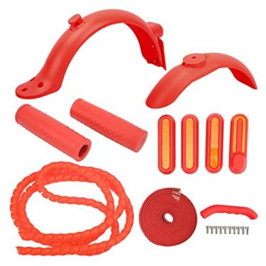 Imagem de Yctze Conjunto de Acessórios para Scooter Elétrica - Guarda-lamas Traseiro e Dianteiro, Tampas Laterais, Capa de Silicone para Freio de Mão, Faixa Anticolisão, Punhos de Silicone e Linha de (#4)