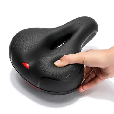 Imagem de Selim de Bicicleta Largo com Adesivo Refletivo – Assento Ergonômico com Sinalizador, Ideal para Pedaladas Seguras
