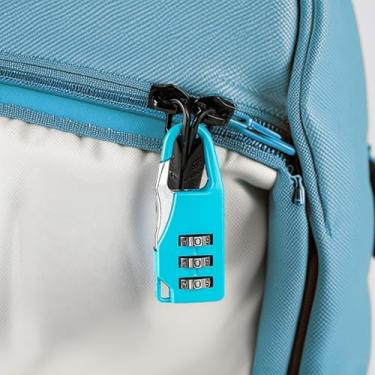 Imagem de Cadeado de combinação portátil, mosquetão, gancho de 3 dígitos, código, cadeado, mochila, bagagem, armário, mala, academia, segurança para viagens ao ar livre