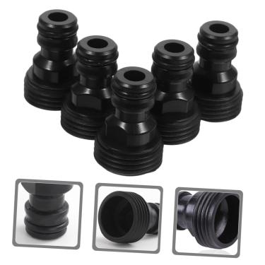 Imagem de Adaptador de mangueira de 5 peças para entrada de arruela de jardim fácil montagem conector de entrada de água resistente a impactos para limpeza e lavagem