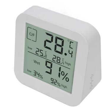 Imagem de Monitor de Umidade Interno Com Grande Sensor de Umidade de Exibição de LCD, Mini Sala Termômetro Indoor Higromômetro Medidor de Umidade para Garagem para Bebês Garagem (WHITE)