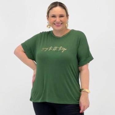 Imagem de Blusa Secret Glam Plus Size Manga Curta Feminina-Feminino