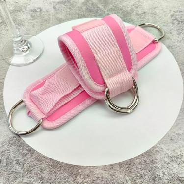 Imagem de 2 peças de tiras de tornozelo para máquinas de cabos, punho de tornozelo ajustável para abdutores de quadril, extensões de pernas, exercícios de glúteos, ideal para uso em academia em casa, exercícios