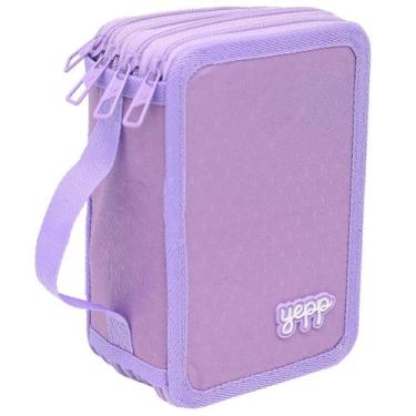 Imagem de Estojo Escolar Feminino/ Masculino Box Juvenil Martelasse Organizador 