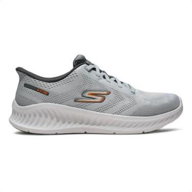 Imagem de Tênis Skechers Go Walk Now Payton Masculino, 41, Cinza, Grafite