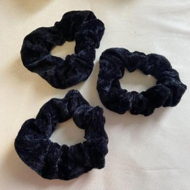Imagem de Scrunchie Laçarote para Cabelo Aveludado Preto - Pistache Acessórios, 