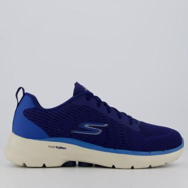 Imagem de Tênis Skechers Go Walk 6 Marinho e Off White-Masculino