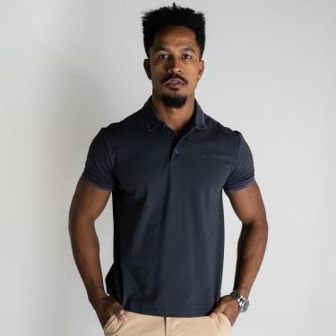 Imagem de Camisa Polo Ellus Chumbo Frisos Roxos-Masculino