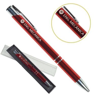 Imagem de Caneta Personalizada Coloridas Cursos Metal Profissional Engenharia Me