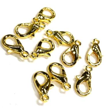 Imagem de Fecho Lagosta 12 mm Ouro – Pacote com 10 peças – Aviamentos para Bolsas, Artesanato e Bijuterias