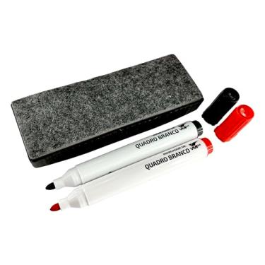 Imagem de Apagador Quadro Branco Preto c/2 Marcadores vm/pt, VMP 263.20.08