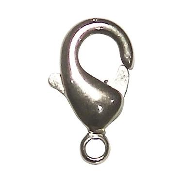 Imagem de Fecho Lagosta 10 mm Niquelado – Pacote com 10 peças – Aviamentos para Bolsas, Artesanato e Bijuterias