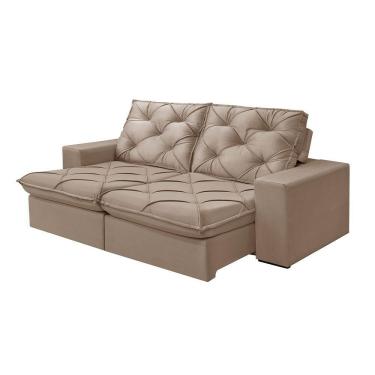 Imagem de Sofá 5 Lugares Retrátil E Reclinável Martins M-176 Veludo Bege