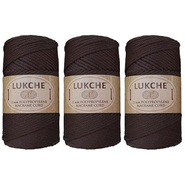 Imagem de Cordão de macramê de poliéster 2 mm x 125 metros, corda de macramê premium 100% polipropileno, fio colorido, bolsa de macramê de crochê para cabides de parede, bolsas, pratos inferiores, tapetes