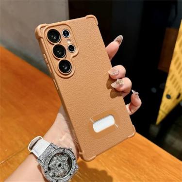 Imagem de Capa de TPU macio para Samsung Galaxy S25 Ultra S24 Plus S23 FE A15 A36 A16 A06 A55 5G com proteção para lente de câmera, marrom, para Galaxy A55