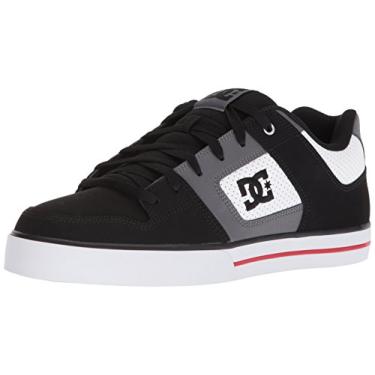 Imagem de DC Tênis de skate masculino Pure Low Top Casual, Branco/Preto/Vermelho, 11