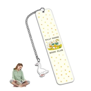 Imagem de Marcador de livro engraçado de ganso bobo, marcadores de livro para leitura de mulheres, homens e crianças, presente para amantes de livros para mulheres que adoram livros nerd, presentes de clube de