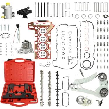 Imagem de Conjunto de parafusos de junta da cabeça do motor, kit de corrente de temporização, levantadores de eixo de cames, kit de ferramentas de temporização de válvulas de bomba de óleo/água apto para BMW X1