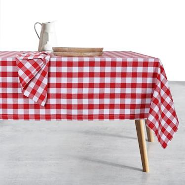 Imagem de HEIRLOOM COMFORT Toalha de mesa xadrez Gingham 152 x 213 cm, 100% algodão, estampa xadrez clássica, capa de mesa lavável para decoração de fazenda, piqueniques, refeições de férias, festa, jantar