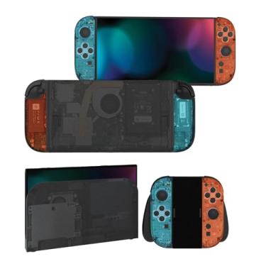 Imagem de PlayVital for Nintendo Switch 2 Skin Full Set (2-Pack) - Protective Vinyl Decal Stickers for Switch 2 Console, Joycons, Handle Grips & Dock | No Residue, Anti-Scratch - Tear Down Blue & Orange