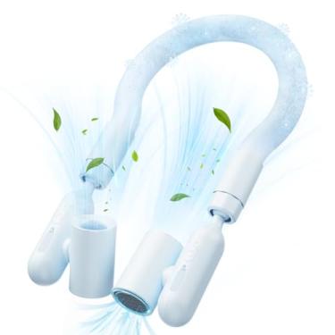 Imagem de Ventilador de resfriamento de pescoço pessoal portátil: ventiladores de pescoço soprando ar frio - Cooler pessoal recarregável por USB com bateria de 6000 mAh para atividades ao ar livre para viagens