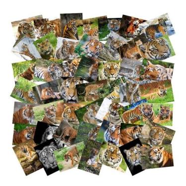 Imagem de Pacote de adesivos, coleção com tema de tigre, 50 unidades de animais 