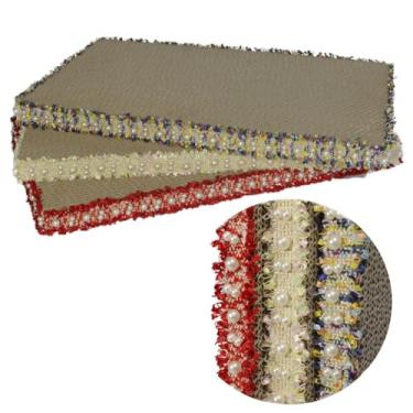 Imagem de WooBayVan Arranhador para gatos, renda boho elegante com pérola, almofada grande para arranhar gatos, 3 peças, tábua de arranhar para gatos durável, almofada horizontal para gatos