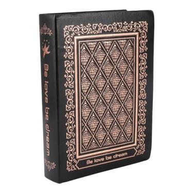 Imagem de Caderno vintage em relevo elegante 3D PU couro capa dura diário com páginas de escrita espaçosas para escritório escolar em casa padrão ouro rosa 208 páginas 18x13x3cm