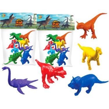 Imagem de Dinossauros World Kit 16 Unidades Brinquedo Infantil - GGB Brinquedos