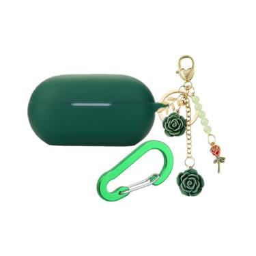 Imagem de YQGFashbf Capa Para Beats Solo Buds Com Chaveiro De Flor, Capa Protetora Fofa De Silicone Macio À Prova De Choque Para Fones De Ouvido Sem Fio Beats Solo Buds Com Mosquetão Para Mulheres E Meninas (