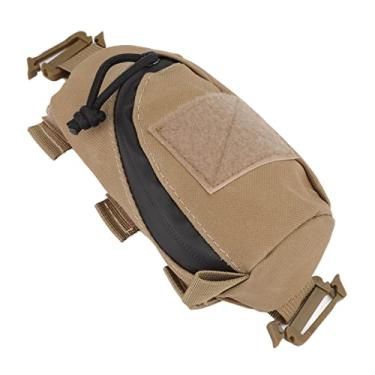 Imagem de RiToEasysports Bolsa de Alça de Mochila, Bolsa de Fixação de Ombro Com Clipe para Telefone e Itens Essenciais, Bolso de Nylon à Prova d'água de 17x9cm para Caminhadas, Acampamento, Esportes (Cáqui)